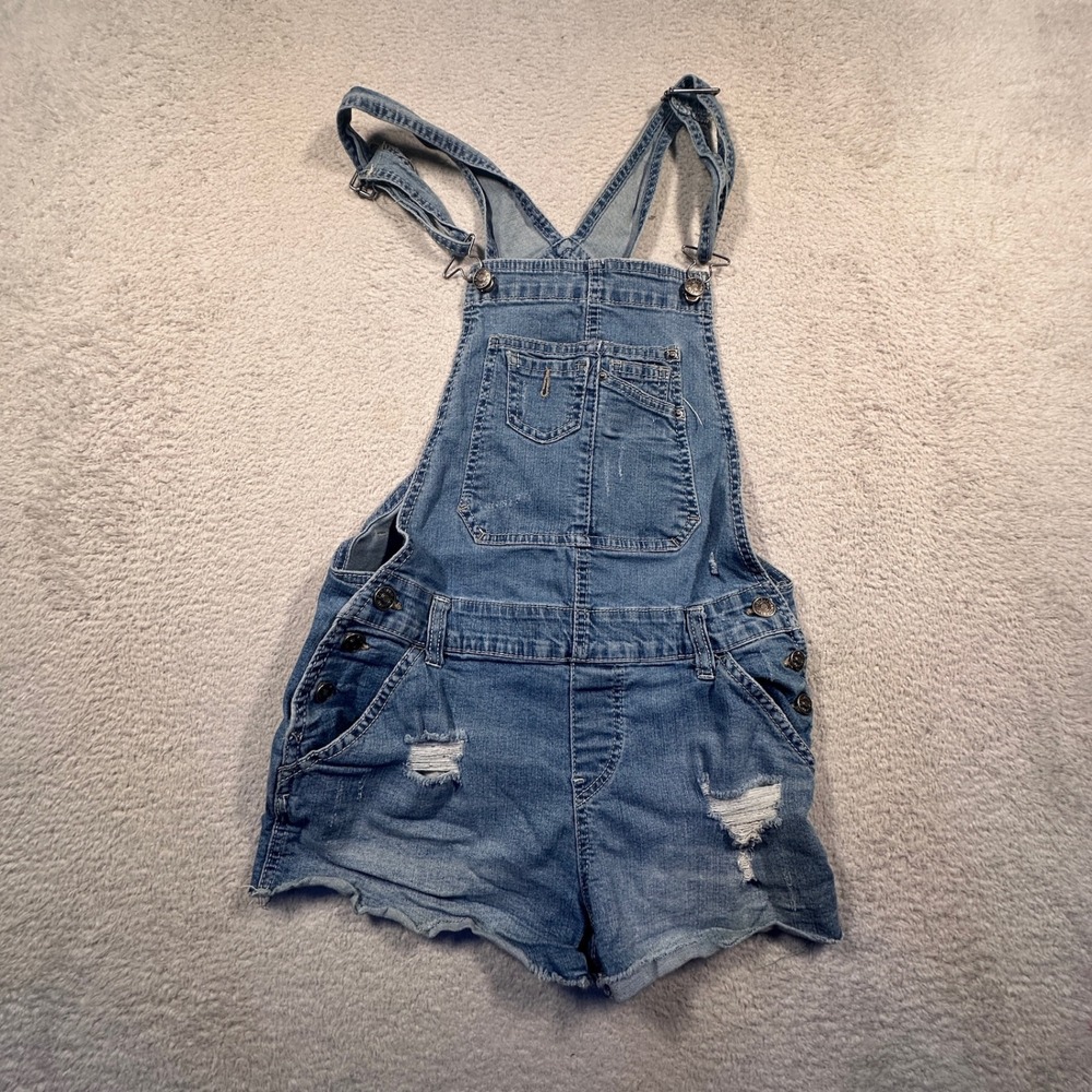 UNIONBAY Light Blue Denim Short Overalls